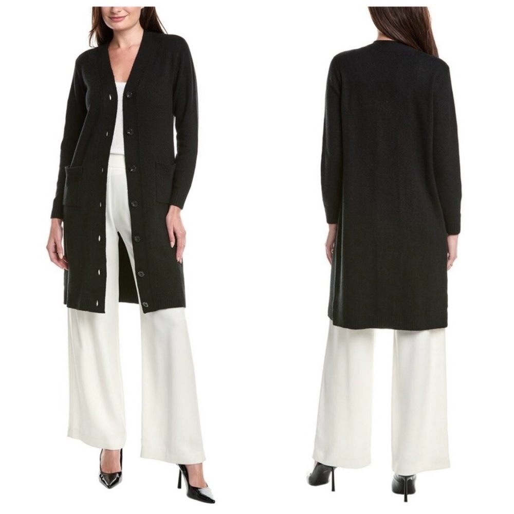 CAbi Black Long Knit Cardigan